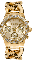So & Co New York SoHo Żółte złoto/Stal w odcieniu złota Ø38 mm 5013A.2