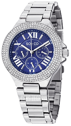 So & Co New York Madison Niebieski/Stal Ø38 mm 5019.2