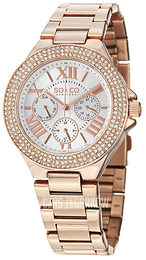 So & Co New York Madison Srebrny/Stal w kolorze różowego złota Ø38 mm 5019.4