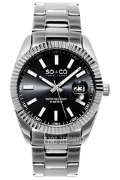 So & Co New York Madison Czarny/Stal Ø41 mm 5048.2
