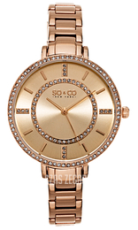 So & Co New York Studio Różowe złoto/Stal w kolorze różowego złota Ø38 mm 5066.4