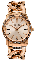 So & Co New York SoHo Różowe złoto/Stal w kolorze różowego złota Ø38 mm 5071.4