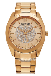 So & Co New York Madison Różowe złoto/Stal w kolorze różowego złota Ø40 mm 5096.3