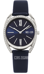 So & Co New York Madison Niebieski/Skóra Ø34 mm 5097.2