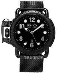 So & Co New York Yacht Timer Czarny/Stal Ø48 mm 5208.3