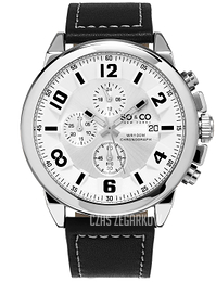 So & Co New York Monticello Srebrny/Skóra Ø48 mm 5212.1