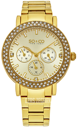 So & Co New York Madison Szampański/Stal w odcieniu złota Ø38 mm 5216B.3