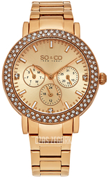 So & Co New York Madison Różowe złoto/Stal w kolorze różowego złota Ø38 mm 5216B.4