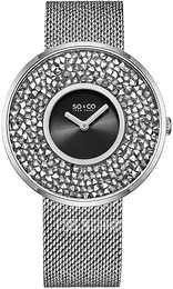 So & Co New York Chelsea Czarny/Stal Ø40 mm 5223M.3