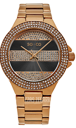 So & Co New York SoHo Szary/Stal w kolorze różowego złota Ø39 mm 5242.4