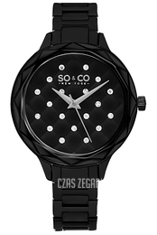 So & Co New York Lenox Czarny/Stal Ø38 mm 5255.2