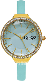 So & Co New York SoHo Niebieski/Skóra Ø36 mm 5261.1