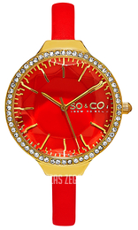 So & Co New York SoHo Czerwony/Skóra Ø36 mm 5261.2