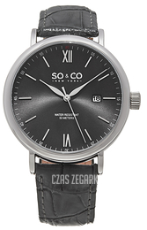 So & Co New York Madison Szary/Skóra Ø42 mm 5266L.2