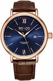 So & Co New York Madison Niebieski/Skóra Ø42 mm 5266L.4