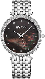 So & Co New York Madison Czarny/Stal Ø38 mm 5334.2