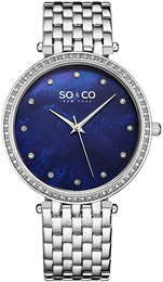 So & Co New York Madison Niebieski/Stal Ø38 mm 5334.3