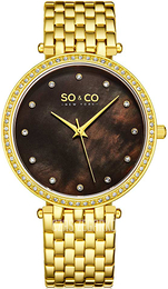 So & Co New York Madison Czarny/Stal w odcieniu złota Ø38 mm 5334.4