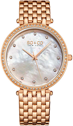 So & Co New York Madison Srebrny/Stal w kolorze różowego złota Ø38 mm 5334.5