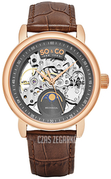 So & Co New York Madison Szary/Skóra Ø40 mm 5420.3