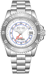 So & Co New York Hudson Biały/Stal Ø42 mm 5510.1