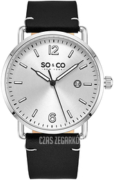 So & Co New York Madison Srebrny/Skóra Ø38 mm 5511.1