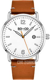 So & Co New York Madison Biały/Skóra Ø38 mm 5511.2