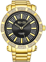 So & Co New York Madison Czarny/Stal w odcieniu złota Ø50 mm 5563.2