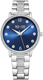 So & Co New York Madison Niebieski/Stal Ø38 mm 5574.2