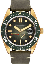 Spinnaker Croft Zielony/Skóra Ø43 mm SP-5058-04