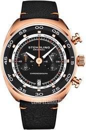 Stührling Original Monaco Czarny/Skóra Ø44 mm 1000.03