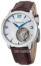 Stührling Original Tourbillon Srebrny/Skóra Ø43 mm 390.331X52
