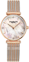 Stührling Original Classic Biały/Stal w kolorze różowego złota Ø32 mm 3927.4