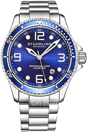 Stührling Original Aquadiver Niebieski/Stal Ø43 mm 3930.2