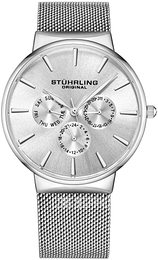 Stührling Original Monaco Srebrny/Stal Ø39 mm 3931.1