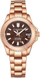 Stührling Original Depthmaster Brązowy/Stal w kolorze różowego złota Ø32 mm 3950AL.7