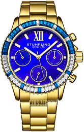 Stührling Original Monaco Niebieski/Stal w odcieniu złota Ø39 mm 3959.4