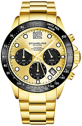 Stührling Original Aquadiver Żółte złoto/Stal w odcieniu złota Ø42 mm 3961.2