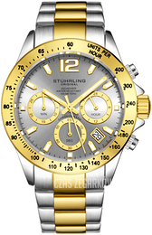 Stührling Original Monaco Srebrny/Stal w odcieniu złota Ø42 mm 3961A.4