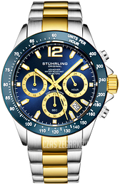 Stührling Original Aquadiver Niebieski/Stal w odcieniu złota Ø42 mm 3961A.5
