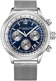 Stührling Original Monaco Niebieski/Stal Ø44 mm 4015.1