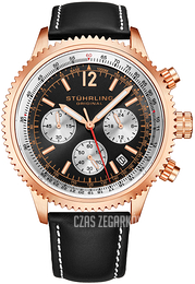 Stührling Original Monaco Czarny/Skóra Ø44 mm 4015.3