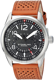 Stührling Original Aviator Czarny/Skóra Ø44 mm 448.01