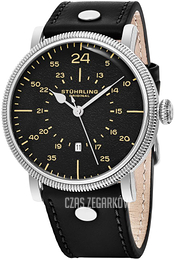 Stührling Original Aviator Czarny/Skóra Ø42 mm 656.01