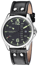Stührling Original Aviator Czarny/Skóra Ø44 mm 699.01
