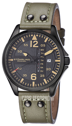 Stührling Original Aviator Czarny/Skóra Ø44 mm 699.03