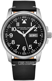 Stührling Original Aviator Czarny/Skóra Ø42 mm 850.06
