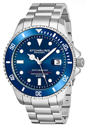 Stührling Original Aquadiver Niebieski/Stal Ø42 mm 883.02