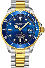 Stührling Original Depthmaster Niebieski/Stal w odcieniu złota Ø42 mm 883.03
