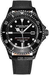 Stührling Original Depthmaster Heritage Czarny/Skóra Ø42 mm 883HB.01